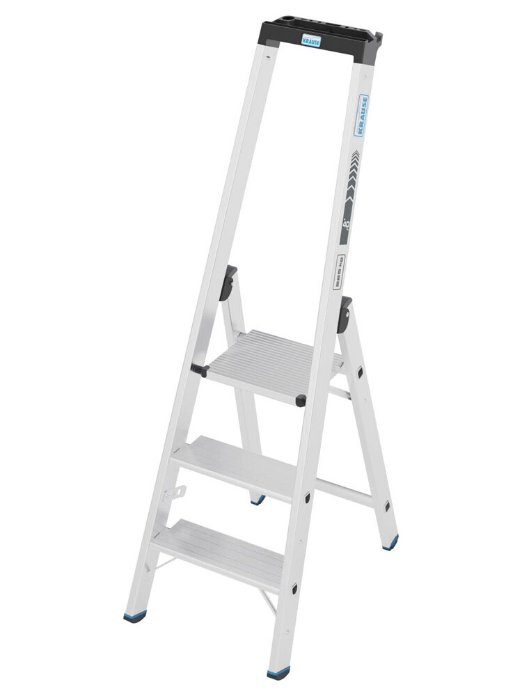 KRAUSE Stabilo drabina wolnostojąca 3-stopniowa o nośności 225 kg i stopniami o głębokości 135 mm 